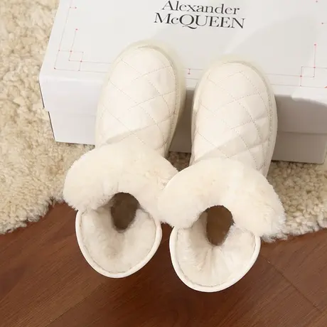 今年流行的雪地靴女冬加绒加厚2023年新款防水厚底棉靴保暖面包鞋商品大图