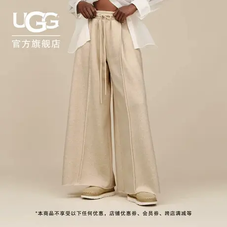 UGG秋季新款女士舒适时尚抽绳松紧腰带阔腿裤休闲裤长裤 1174970商品大图