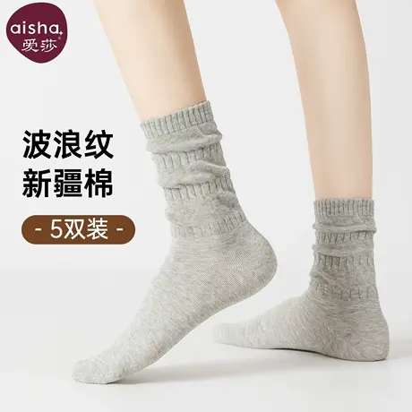 爱莎中长筒堆堆袜ins潮日系甜美显瘦春秋款长袜搭配勃肯鞋女袜子商品大图
