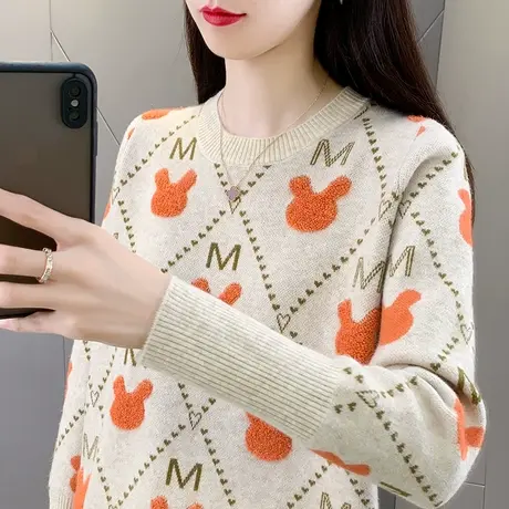 今年流行毛衣女2023秋冬新款外穿网红爆款针织打底衫长袖百搭上衣商品大图