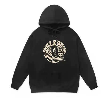 美拉德配色vintage上衣连帽外套潮牌ins大码薄绒透气纯棉情侣卫衣商品大图