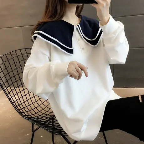 卫衣2024年新款女装韩版春秋季春装春款宽松女士加绒外套爆款上衣商品大图