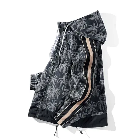 伟臣2022春季新品大码男士夹克外套胖子加肥加大宽松印花潮流上衣商品大图