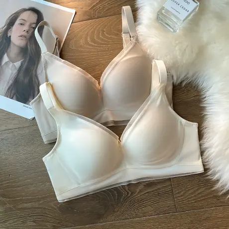 小胸内衣聚拢收副乳防下垂防震胸罩夏季薄款一片式无痕少女文胸女商品大图