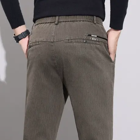 修身直筒西装裤冬季男装弹力休闲裤子2024新款商务西裤秋冬款男裤商品大图