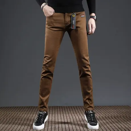 高端休闲牛仔裤男款春秋款修身小脚弹力百搭男士裤子男2023春秋季图片