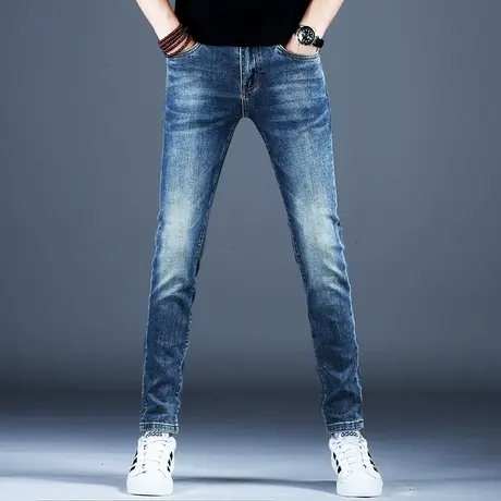 春秋款弹力修身牛仔裤男款小脚裤子潮流男士高端潮牌2024新款男裤商品大图