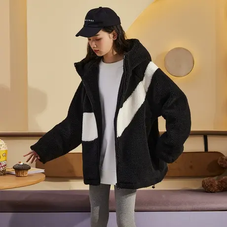 唐狮秋冬款chic早春外套女装设计感百搭上衣ins潮韩版黑色大衣服图片