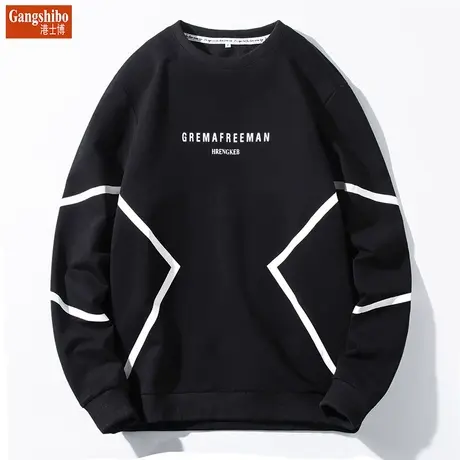 运动卫衣男装2022秋季男士休闲套头圆领上衣宽松运动男长袖T恤潮商品大图