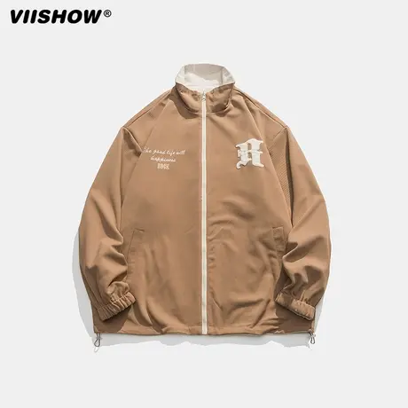 VIISHOW双面穿外套男2023新款春季潮痞帅春秋款冲锋衣棒球服夹克商品大图