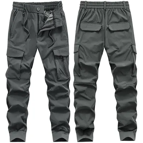 VIP机能风工装裤男宽松弹力速干运动裤春秋休闲潮牌多袋束脚裤子商品大图