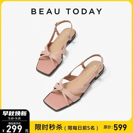 BeauToday凉鞋夏天2023新款BT罗马凉鞋女时装凉鞋夏天配裙子的鞋商品大图