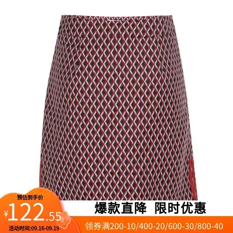 【艾格】拉链包臀裙2023春季新款温柔气质高腰修身显瘦女生短裙图片