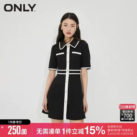 ONLY秋季气质复古小香风短裙收腰显瘦连衣裙女|123207106图片