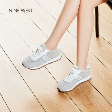 Nine West/玖熙透气阿甘鞋女款2025夏季新款厚底休闲德训鞋老爹鞋图片