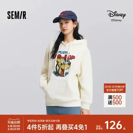 [商场同款]森马迪士尼合作系列卫衣女中长款宽松上衣2025春装新款商品大图