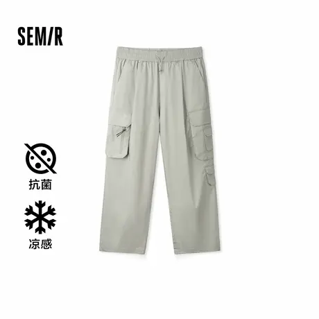 [商场同款]森马休闲裤男2024夏季新款潮流宽松直筒工装裤凉感抗菌图片