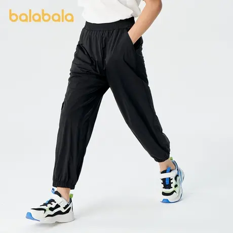 巴拉巴拉女童儿童防晒裤子2024夏装新款凉感透气男童滑滑裤跑步裤图片