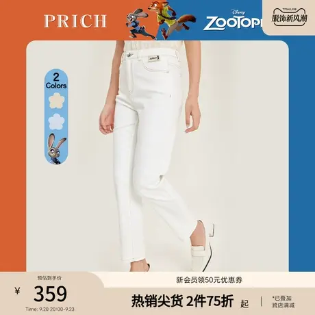 PRICH【疯狂动物城系列】夏季新款时尚休闲设计感直筒牛仔裤商品大图