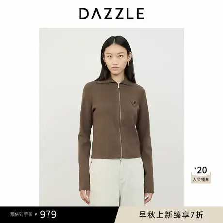 DAZZLE地素 毛针织衫2024冬季新款女装高领套头长袖四季针织图片