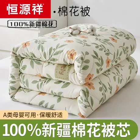 恒源祥新疆棉花被子冬被棉被宿舍单人学生被芯春秋单棉絮全棉垫褥商品大图