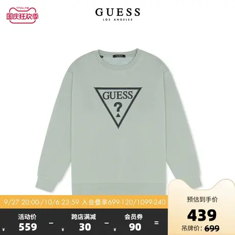 GUESS23年新款秋女士倒三角LOGO字母时尚休闲卫衣-RM4K5452K图片