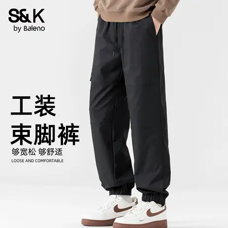 班尼路S&K系列男生裤子秋季青少年户外骑行工装束脚裤简约休闲裤商品大图