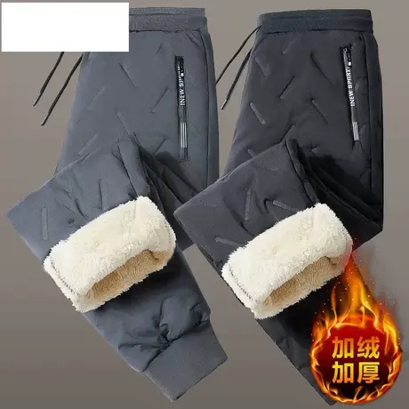 恋上17号中老年妈妈裤子冬季加绒加厚保暖冬装外穿羽绒棉女款直筒图片