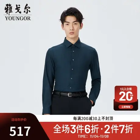 【商场同款】雅戈尔男士衬衫秋冬新款官方商务休闲长袖衬衫S3915商品大图