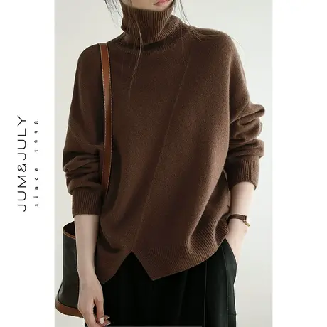 2022新款毛衣女秋冬设计感小众上衣1OO羊毛日系慵懒风复古高级感商品大图