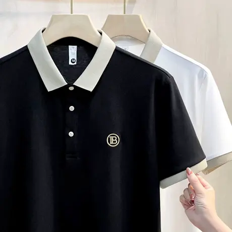 polo衫男士短袖t恤商务休闲刺绣翻领半袖夏季保罗有领高端棉体恤商品大图