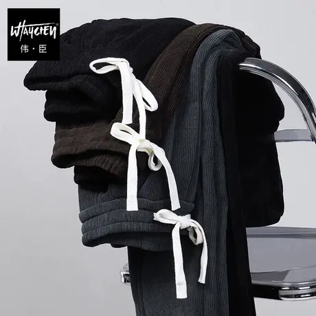 伟臣2023秋冬新品大码男式休闲裤胖子加肥加大束脚裤肥佬小脚裤男商品大图