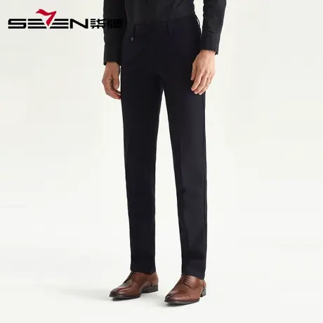 柒牌男装清仓西裤秋冬加厚弹力加厚直筒裤男士商务西服长裤图片