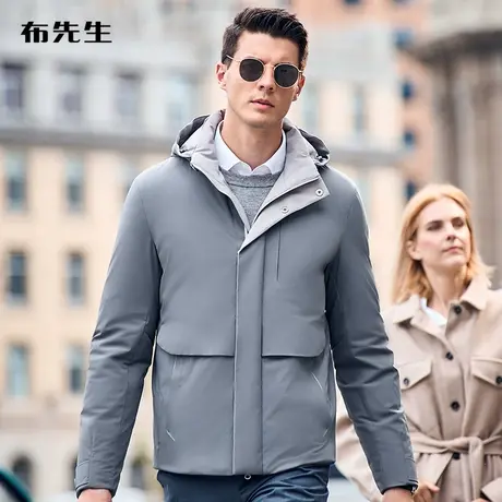 MrBu布先生90白鸭绒羽绒服男冬可拆卸帽三防保暖羽绒服BT11995商品大图