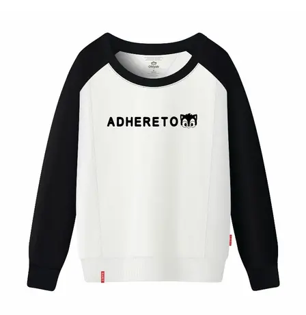 Ohlyah品牌2023春韩版潮插肩圆领卫衣女学生字母印花长袖班服定制商品大图