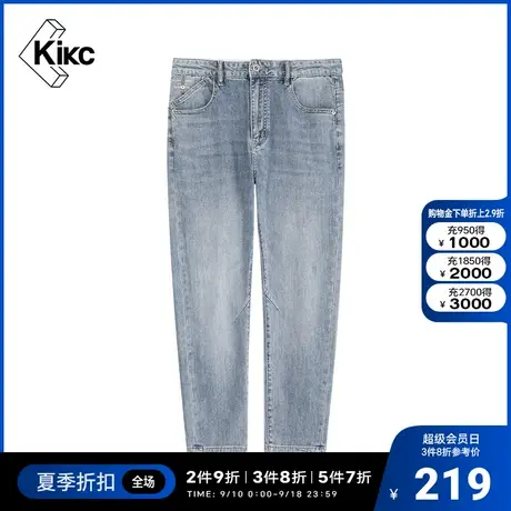 kikc牛仔裤男2022夏季新款商场同款时尚潮流休闲修身经典牛仔裤子图片
