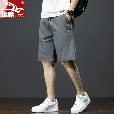 夏天男士休闲短裤夏季薄款中裤2023新款宽松直筒冰丝五分裤子男款商品大图