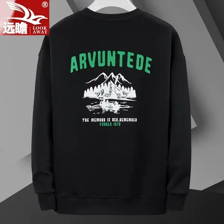 秋季卫衣男款2023新款潮牌男士圆领百搭衣服春秋款长袖上衣男体恤商品大图