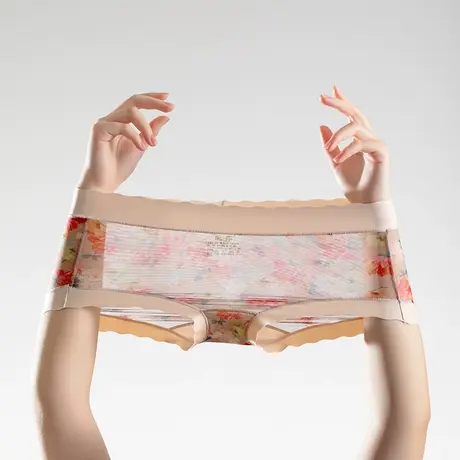 爱莎女士内裤女网纱蕾丝薄款抑菌裆透气性感三角裤图片