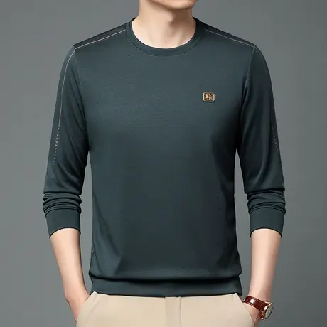 秋季新款潮流卫衣男装长袖宽松休闲中年人打底衫t恤上衣服运动衫商品大图