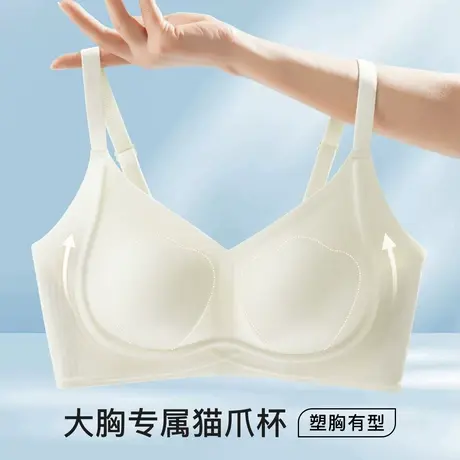 梦芭蒂大胸显小无痕塑形内衣女夏季薄款舒适无钢圈收副乳文胸罩商品大图