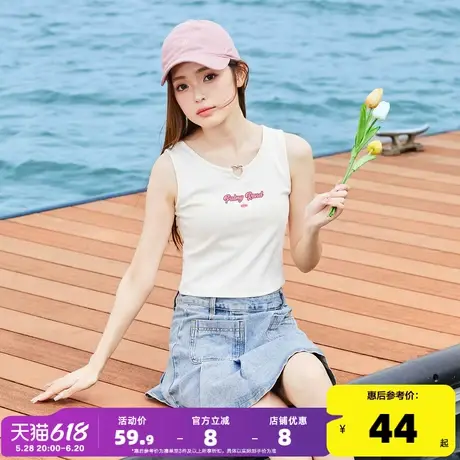 唐狮2024夏季新款女背心外穿设计感短款别致内搭显瘦修身针织上衣商品大图