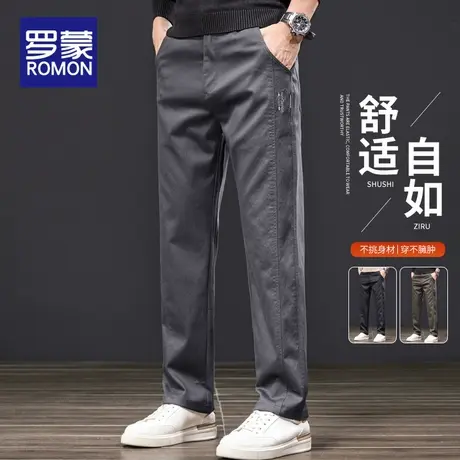 罗蒙男士秋季休闲裤男款爆款2025新款潮流百搭商务弹力秋冬裤子男商品大图