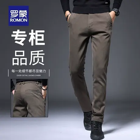 罗蒙轻商务休闲裤男士秋季新款修身直筒潮流免烫抗皱长裤子男N1Z商品大图