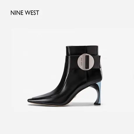 米兰时装周同款Nine West/玖熙高跟短靴女2023秋冬新款尼尔跟靴子图片