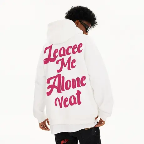 Nuthink美式字母连帽卫衣男宽松潮流oversize情侣装大码春季外套商品大图