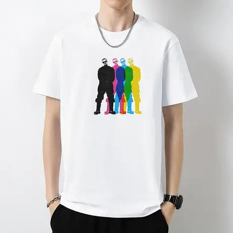 230g重磅纯棉t恤男短袖宽松潮流液氨长绒棉全棉半袖白色圆领体恤商品大图