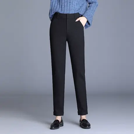 毛呢小脚裤女秋冬2023新款显瘦通勤锥形西装裤休闲裤职业烟管裤子商品大图