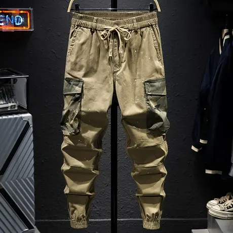 秋冬款时尚潮牌工装裤男宽松束脚百搭男士休闲长裤子男装韩版潮流商品大图