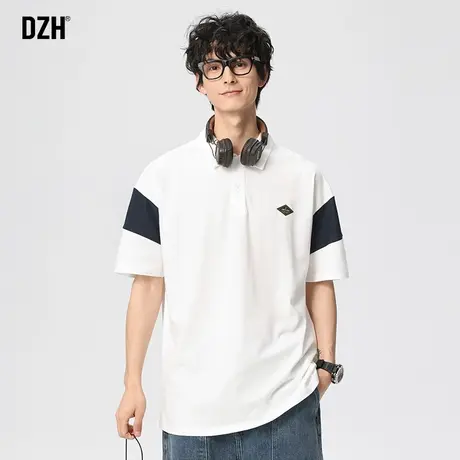 男士白色polo衫男短袖纯棉商务夏季高端半袖t恤潮牌男款上衣百搭商品大图